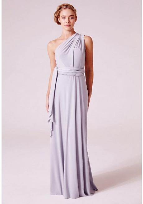 Alexis Multiway Maxi Dress In Dove Grey