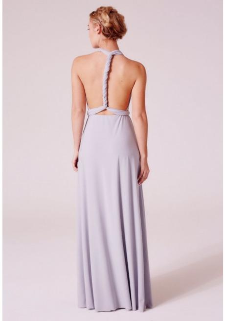 Alexis Multiway Maxi Dress In Dove Grey