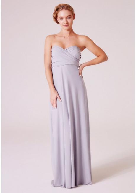 Alexis Multiway Maxi Dress In Dove Grey