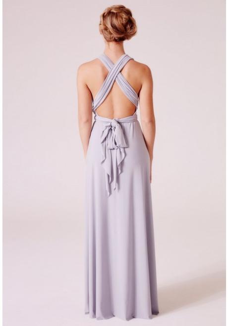 Alexis Multiway Maxi Dress In Dove Grey