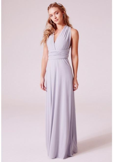 Alexis Multiway Maxi Dress In Dove Grey