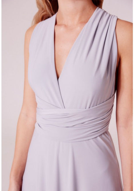 Alexis Multiway Maxi Dress In Dove Grey