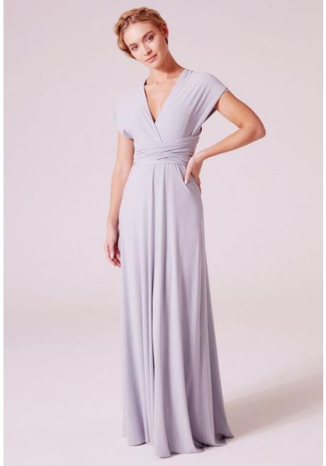 Alexis Multiway Maxi Dress In Dove Grey