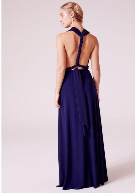 Alexis Multiway Maxi Dress In Navy